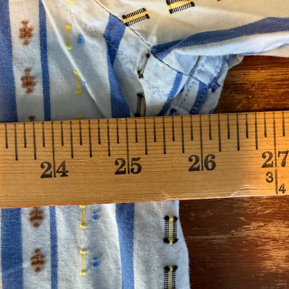 Martin Gordon Button Down Mens XXL Light Blue Embroidered Stripe Cotton *READ* - Picture 8 of 10